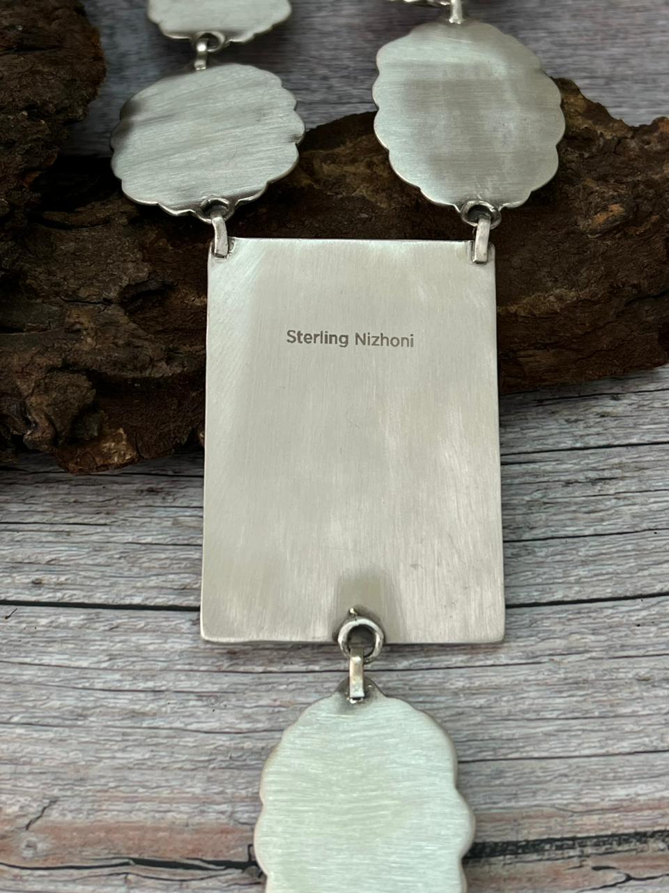 Handmade Sterling Silver Sierra Bella Necklace "Signed Nizhoni"