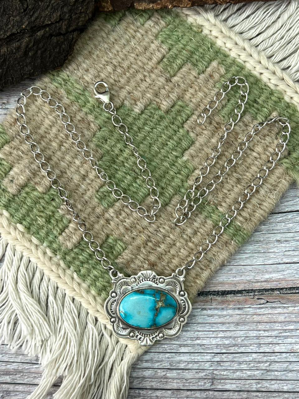 Handmade Sterling Silver Sierra Bella Necklace "Signed Nizhoni"