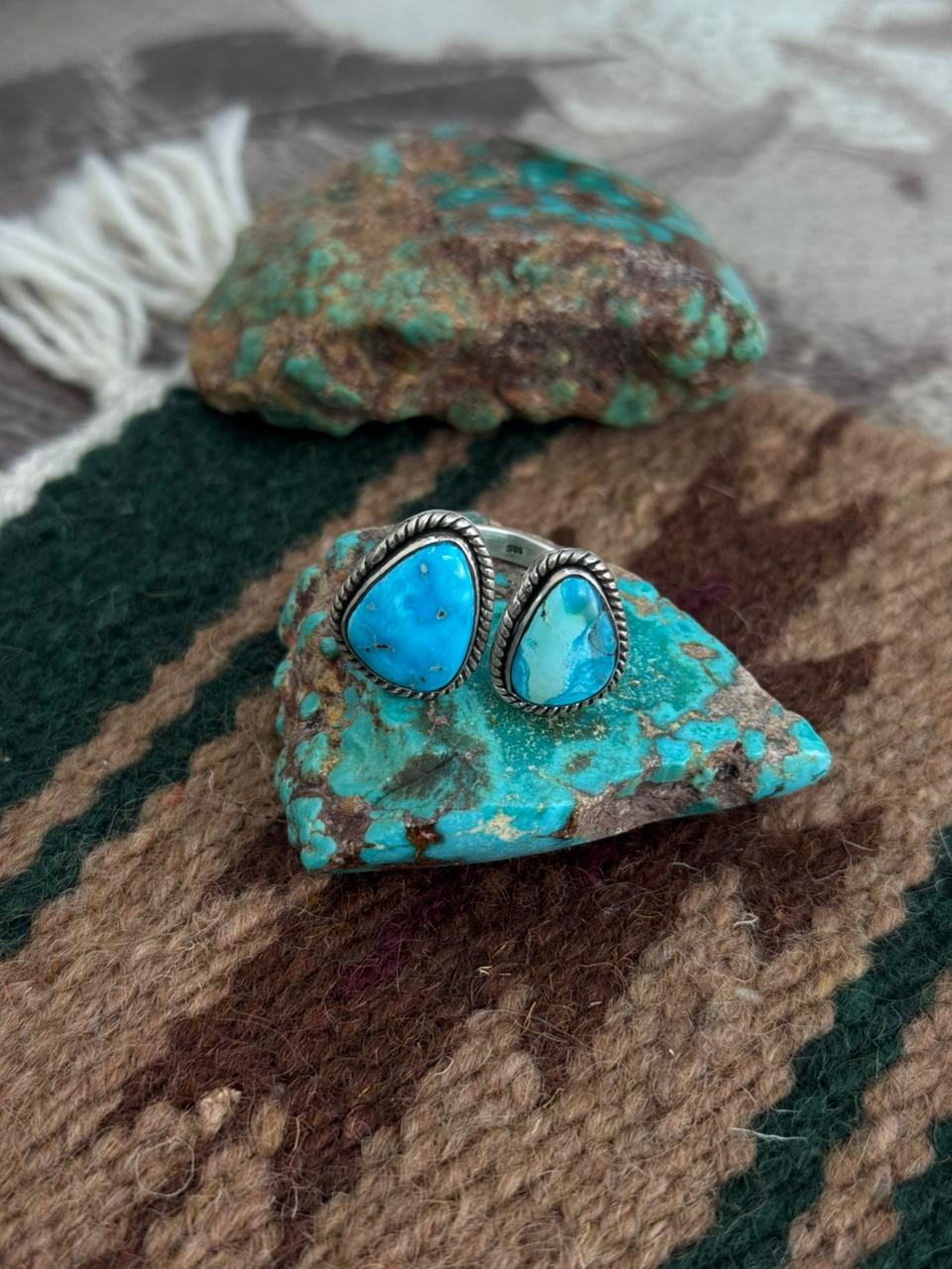 Handmade Sterling Silver Sierra Bella Adjustable Ring "Singed Nizhoni"