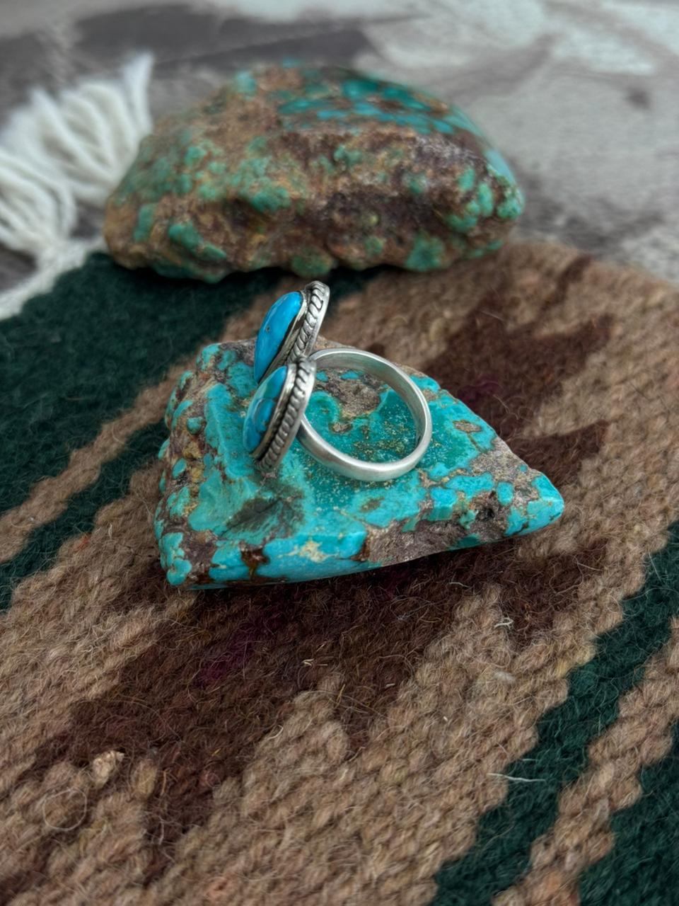 Handmade Sterling Silver Sierra Bella Adjustable Ring "Singed Nizhoni"