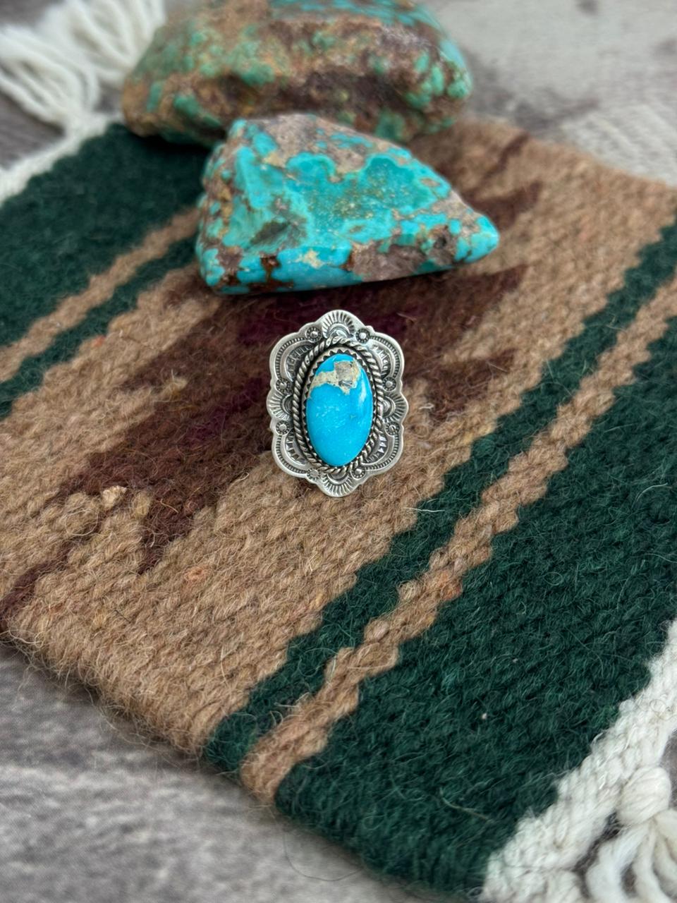 Handmade Sterling Silver Sierra Bella Adjustable Ring "Singed Nizhoni"