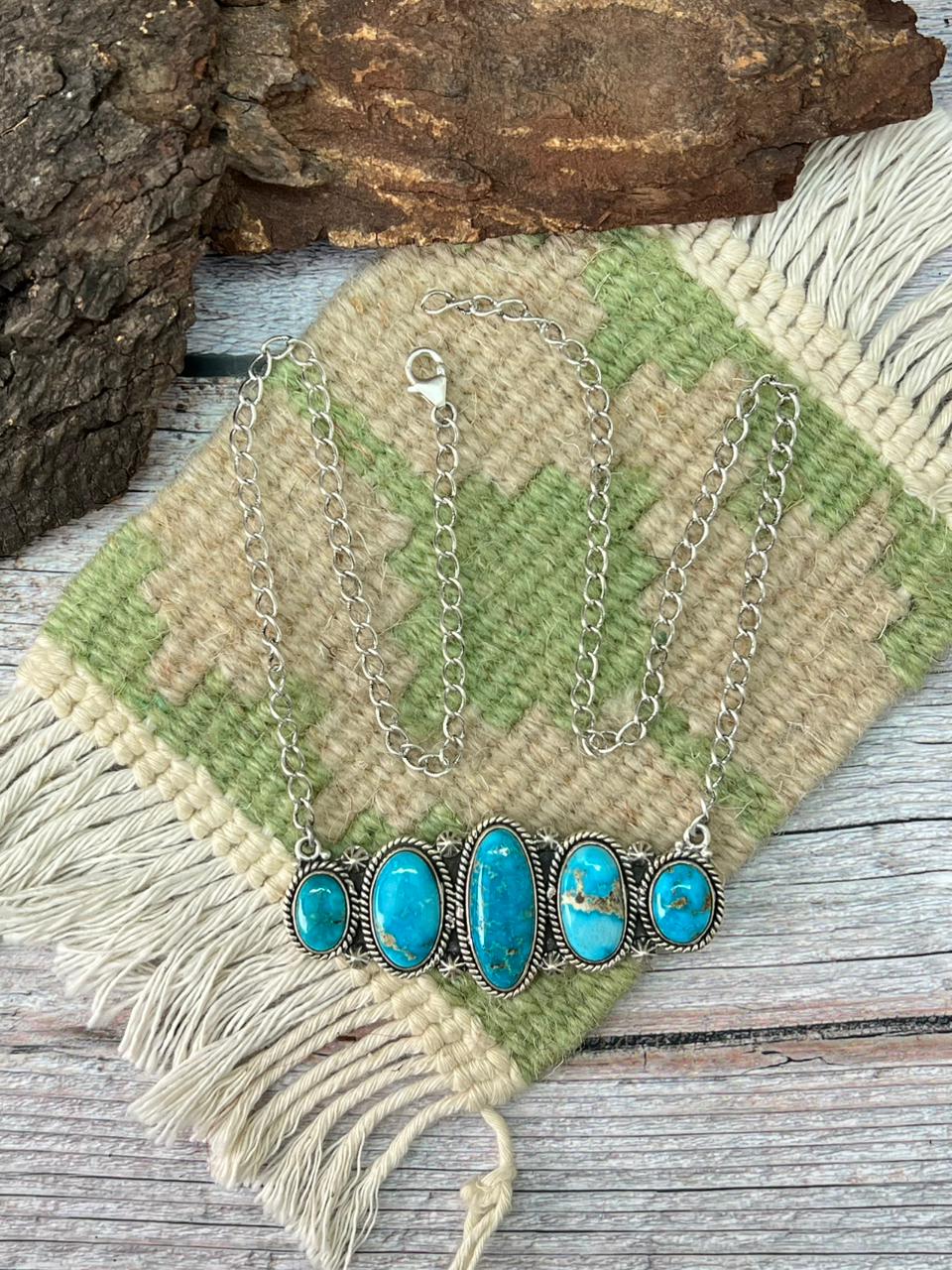 Handmade Sterling Silver Sierra Bella Necklace "Signed Nizhoni"