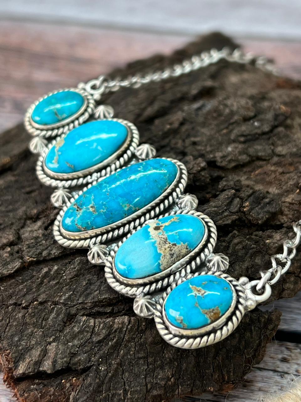 Handmade Sterling Silver Sierra Bella Necklace "Signed Nizhoni"