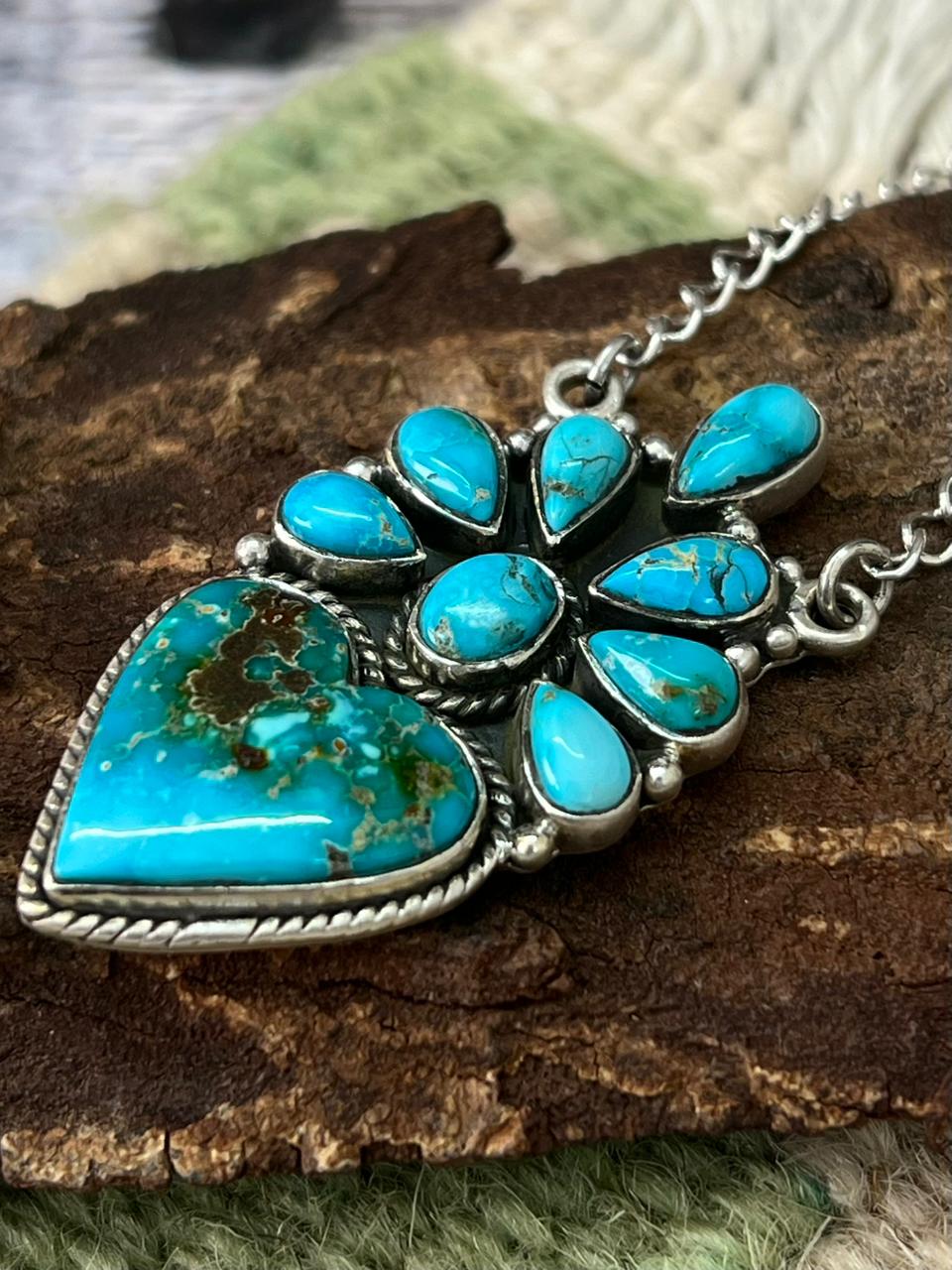 Handmade Sterling Silver Sierra Bella Necklace "Signed Nizhoni"