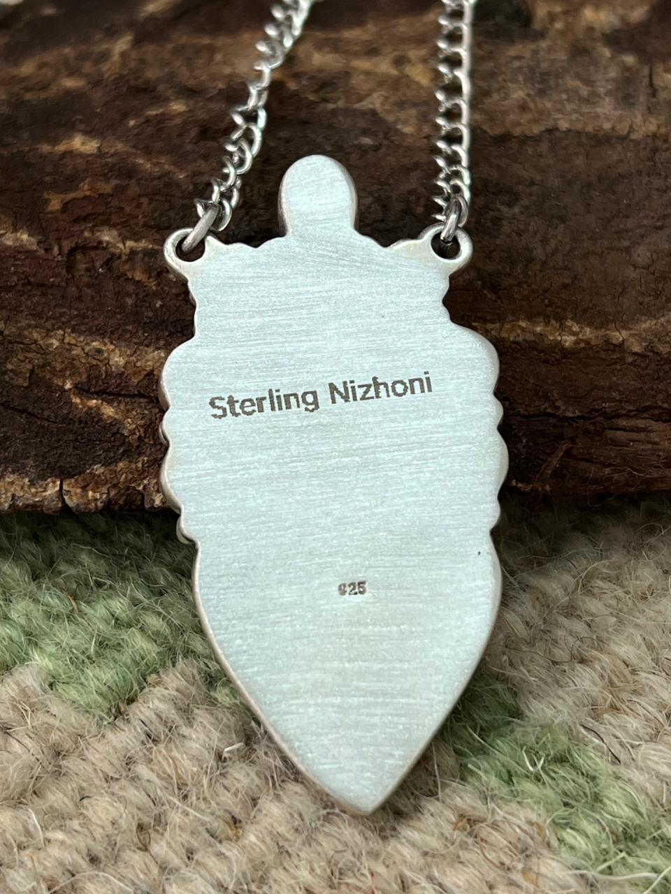 Handmade Sterling Silver Sierra Bella Necklace "Signed Nizhoni"