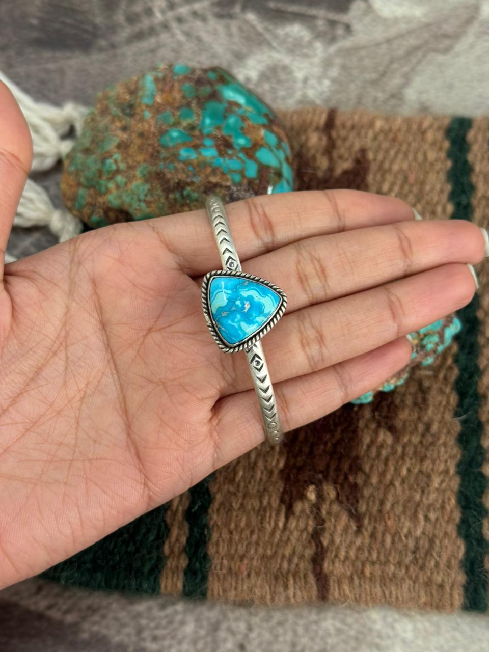 Handmade Sterling Silver Sierra Bella Cuff Bracelet "Signed Nizhoni"