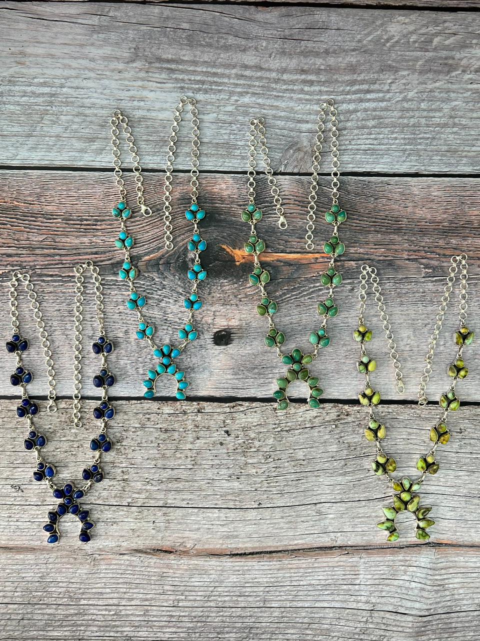 Handmade Sterling Silver Multi Stones Naja Necklace "Signed Nizhoni"