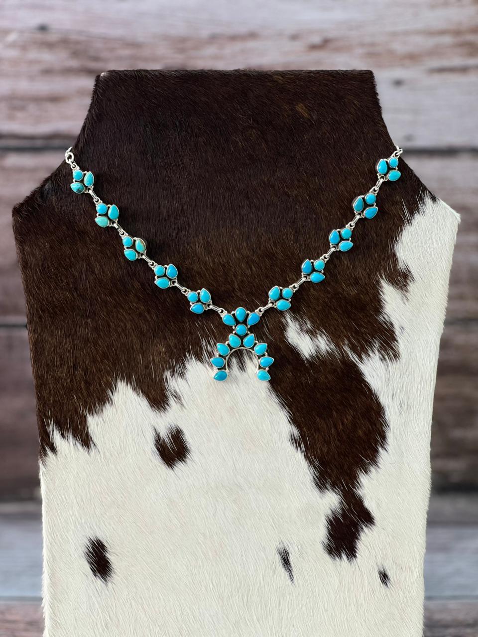 Handmade Sterling Silver Multi Stones Naja Necklace "Signed Nizhoni"