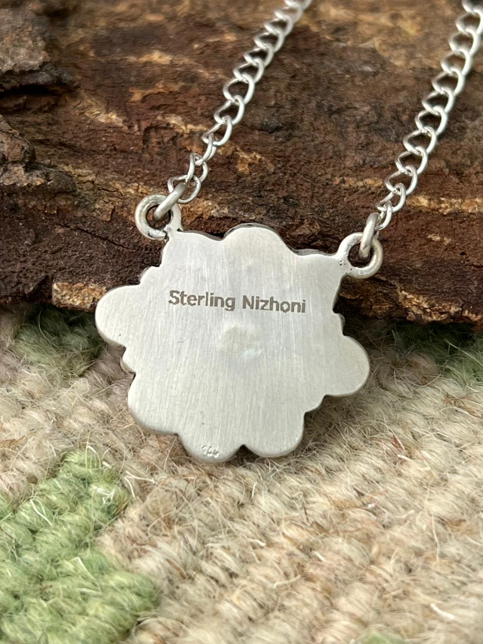 Handmade Sterling Silver Wildhorse Necklace "Signed Nizhoni"