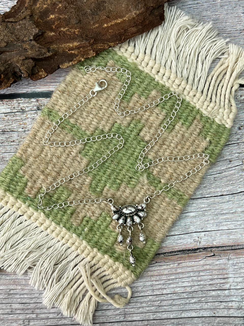 Handmade Sterling Silver Wildhorse Necklace "Signed Nizhoni"