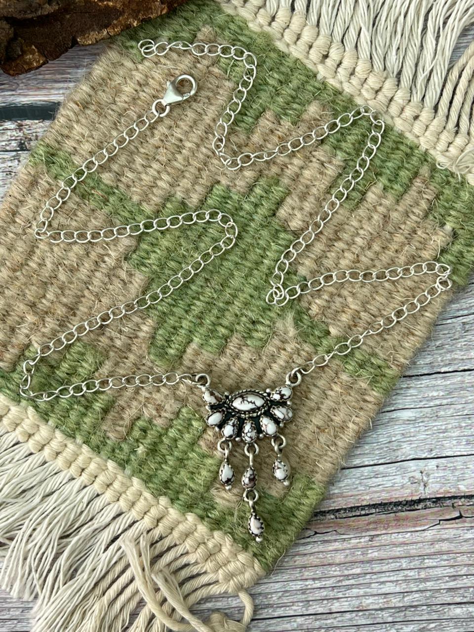 Handmade Sterling Silver Wildhorse Necklace "Signed Nizhoni"