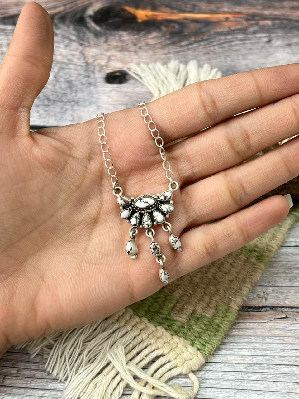 Handmade Sterling Silver Wildhorse Necklace "Signed Nizhoni"