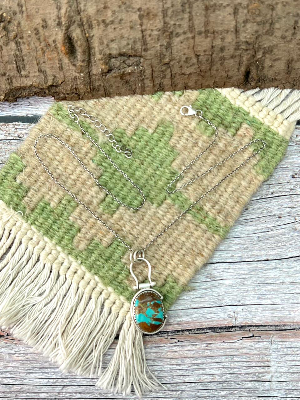 Handmade Sterling Silver Royston Ribbon Necklace "Signed Nizhoni"