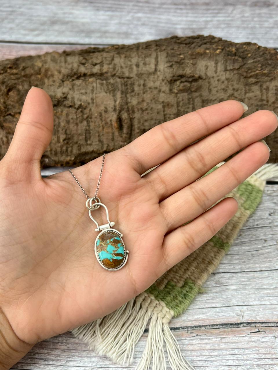 Handmade Sterling Silver Royston Ribbon Necklace "Signed Nizhoni"