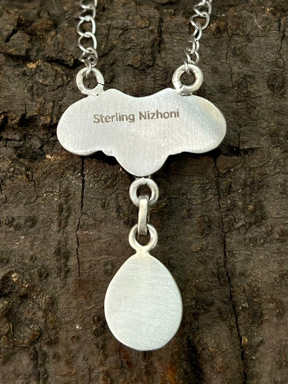 Handmade Sterling Silver Lapis Necklace "Signed Nizhoni"