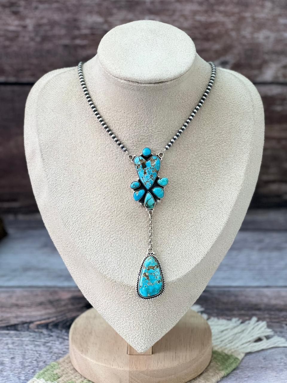 Handmade Sterling Silver Beaded Sierra Bella Necklace "Signed Nizhoni"