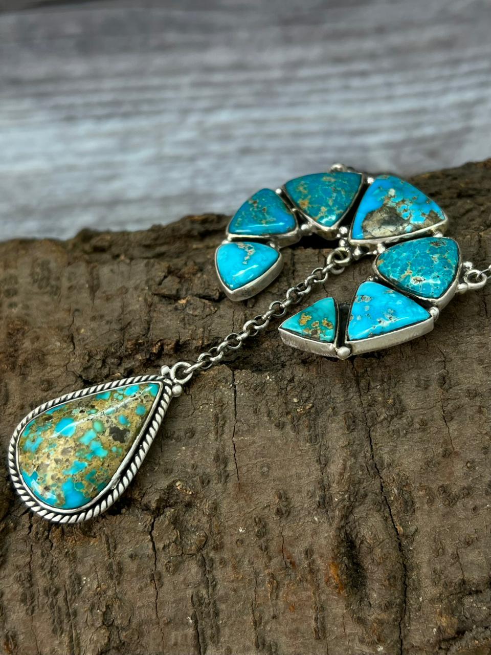 Handmade Sterling Silver Beaded Sierra Bella Naja Necklace "Signed Nizhoni"