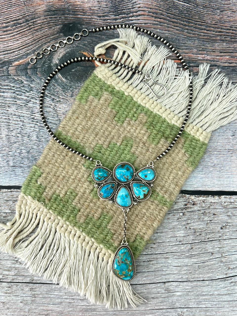 Handmade Sterling Silver Beaded Sierra Bella Necklace "Signed Nizhoni"