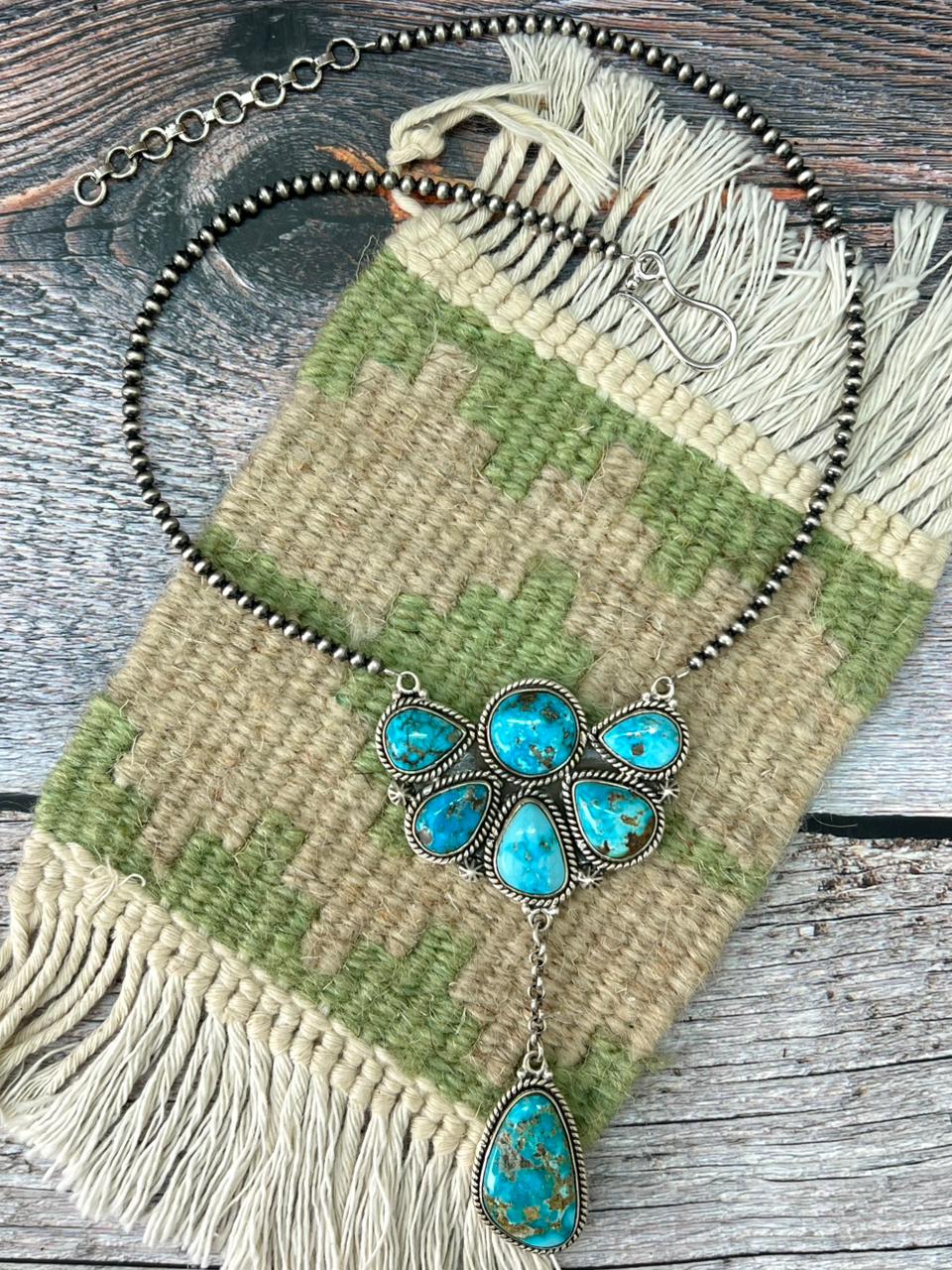 Handmade Sterling Silver Beaded Sierra Bella Necklace "Signed Nizhoni"