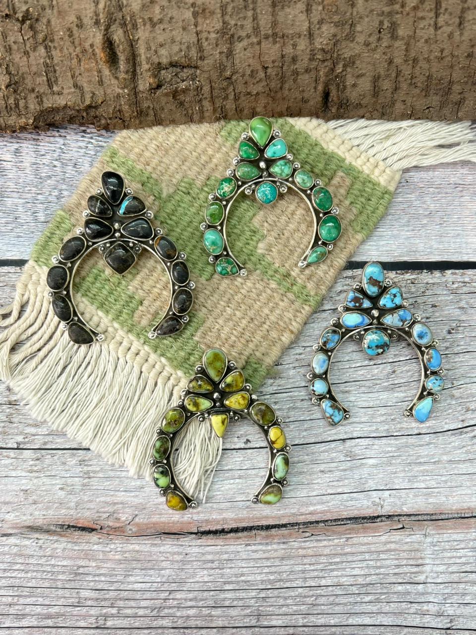 Handmade Sterling Silver Multi Stone Pendant "Signed Nizhoni"