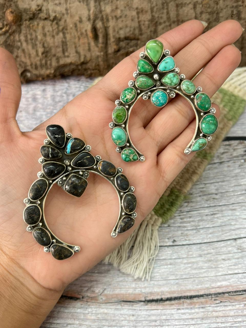 Handmade Sterling Silver Multi Stone Pendant "Signed Nizhoni"