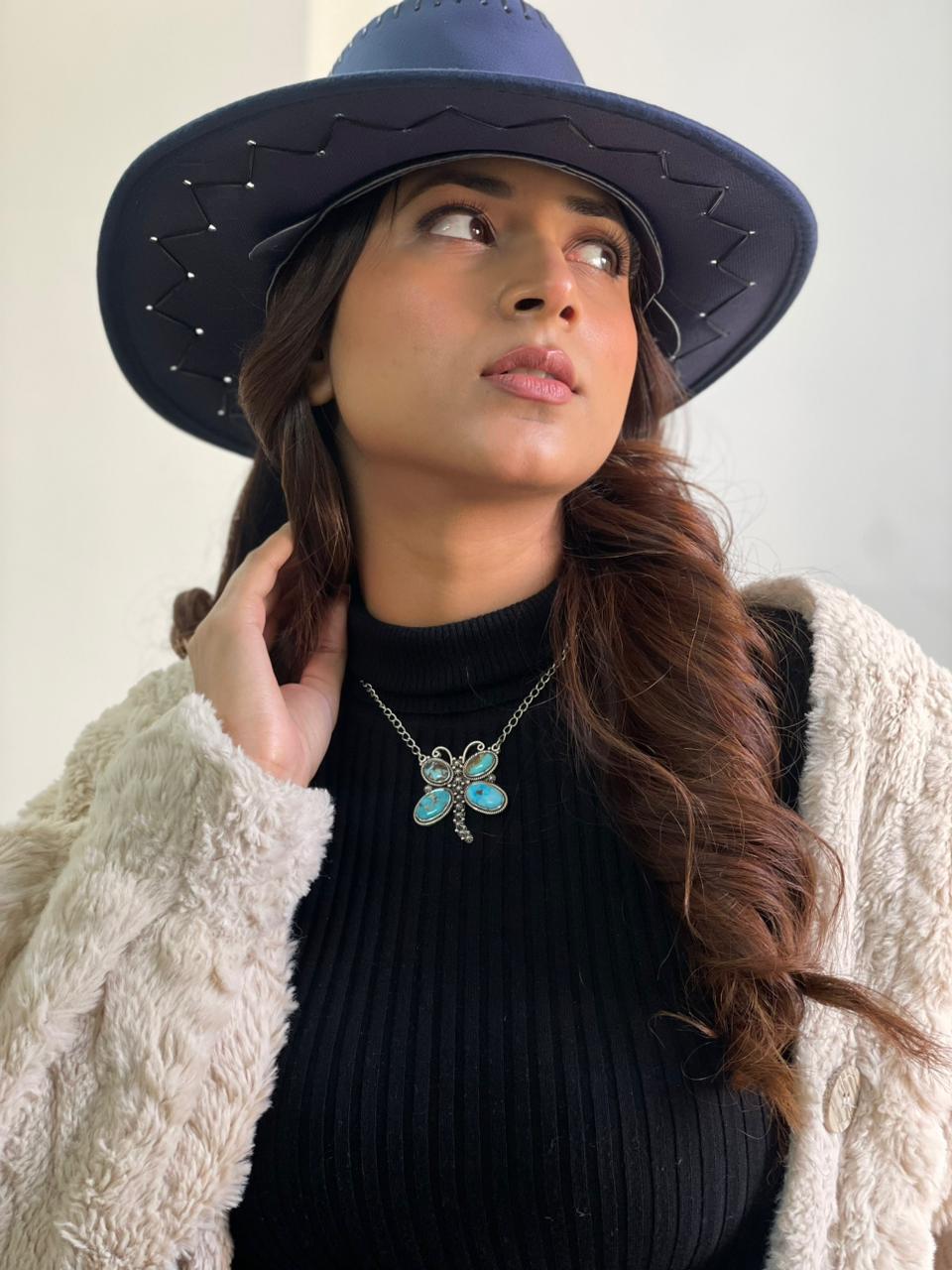 Handmade Sterling Silver Sierra Bella Butterfly Necklace "Signed Nizhoni"