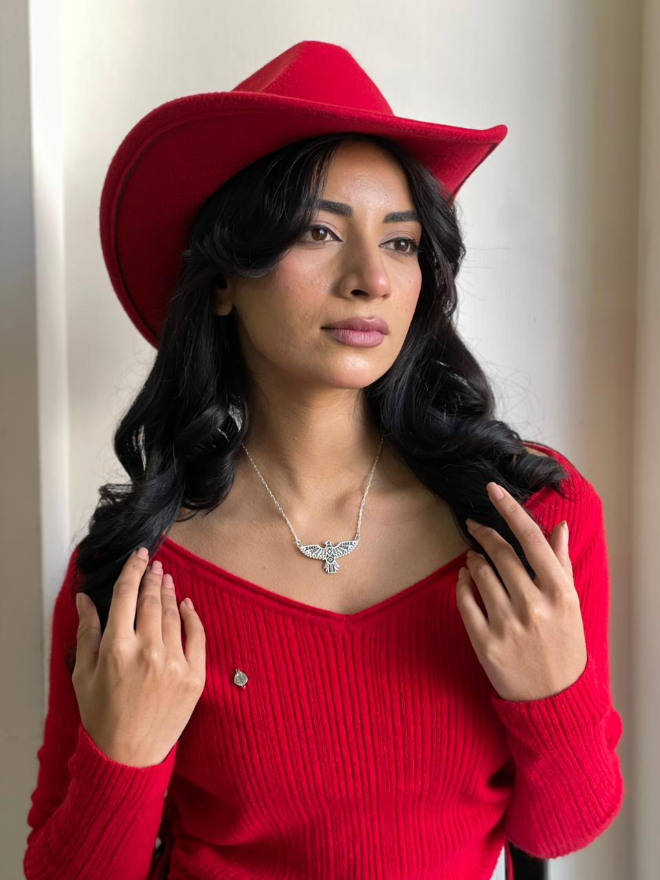 Handmade Sterling Silver ThunderBird Necklace "Signed Nizhoni" (1)