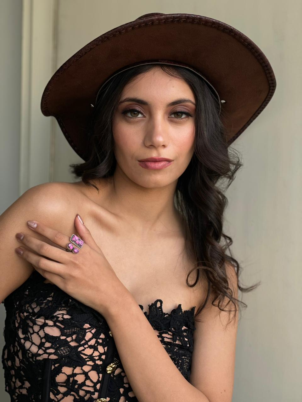 Handmade Sterling Silver Cherry Blossom Adjustable Ring "Signed Nizhoni"