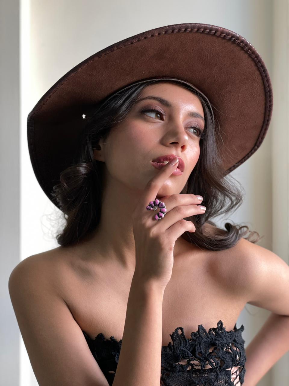 Handmade Sterling Silver Cherry Blossom Naja Adjustable Ring "Signed Nizhoni"