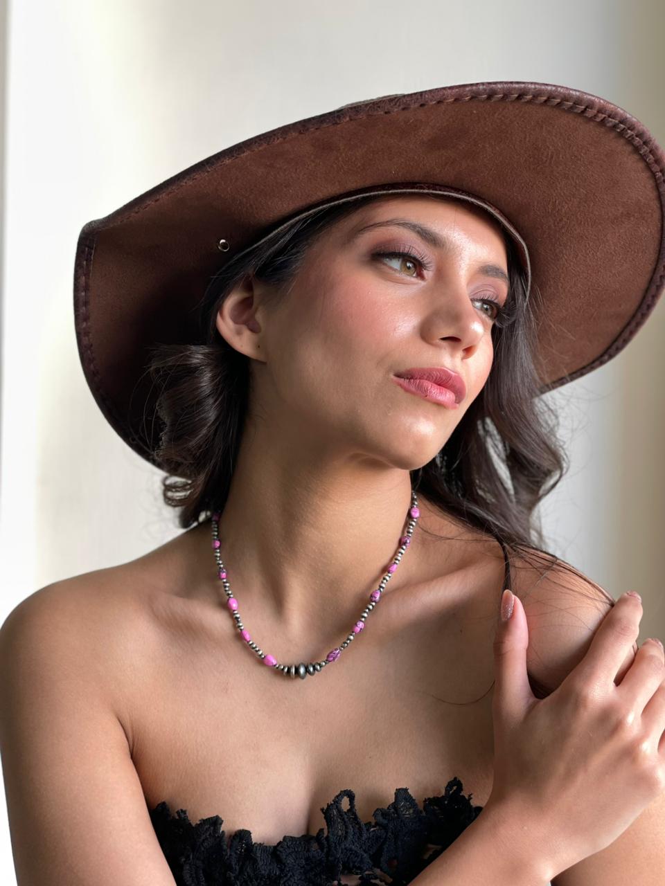 Handmade Sterling Silver Beaded Cherry Blossom Necklace