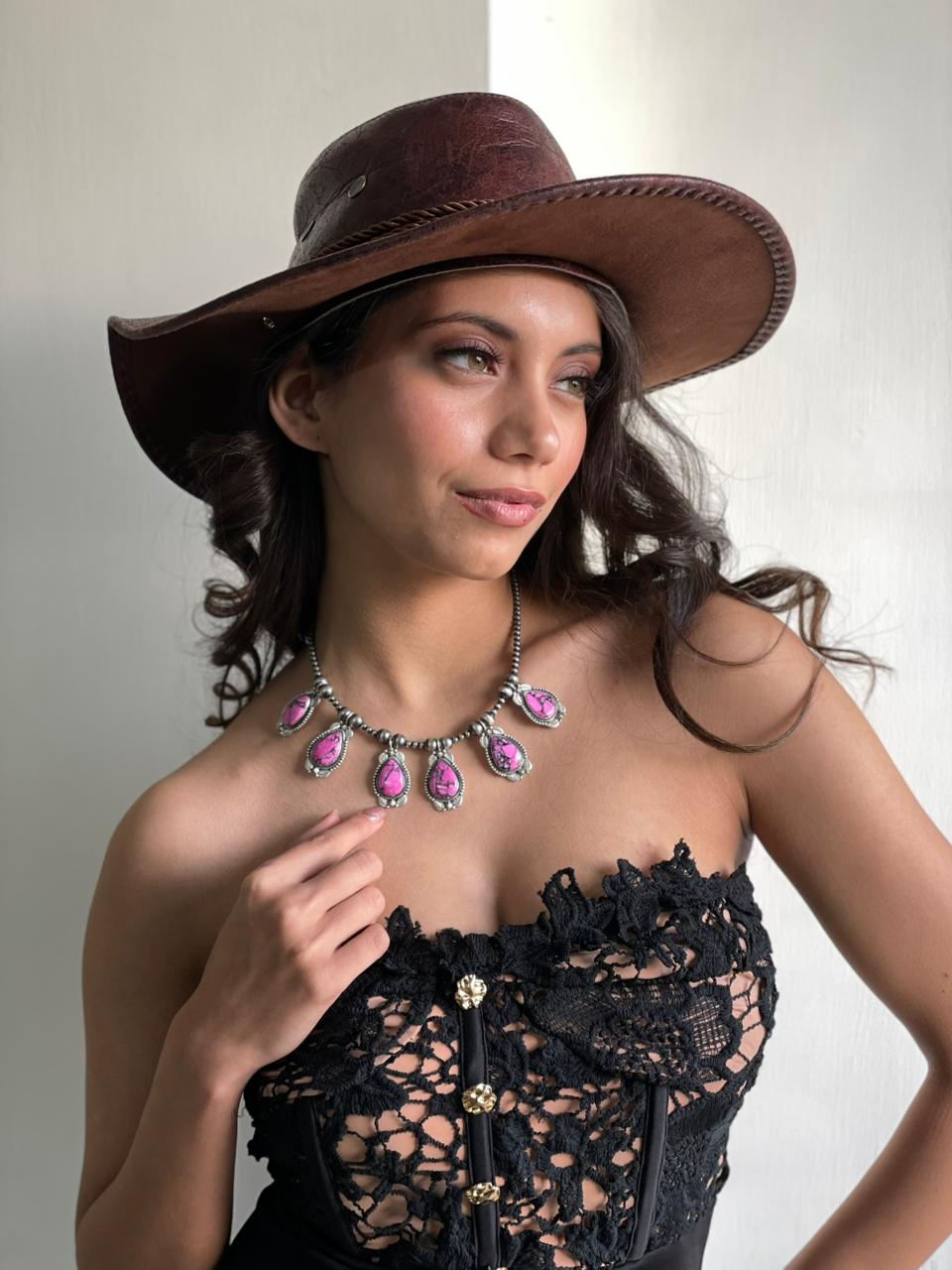 Handmade Sterling Silver Beaded Cherry Blossom Necklace "Signed Nizhoni"