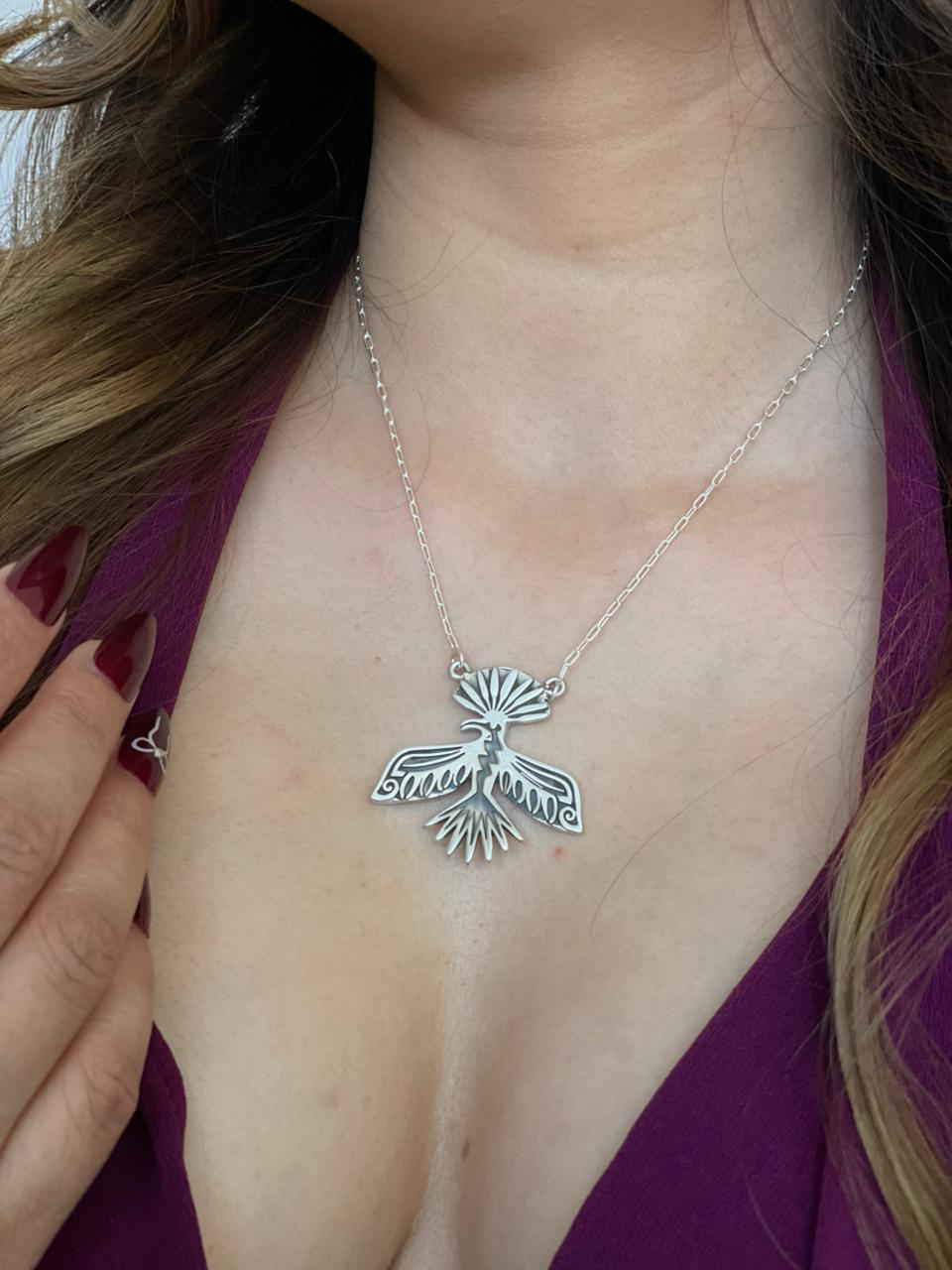 Handmade Sterling Silver Necklace "Signed Nizhoni"