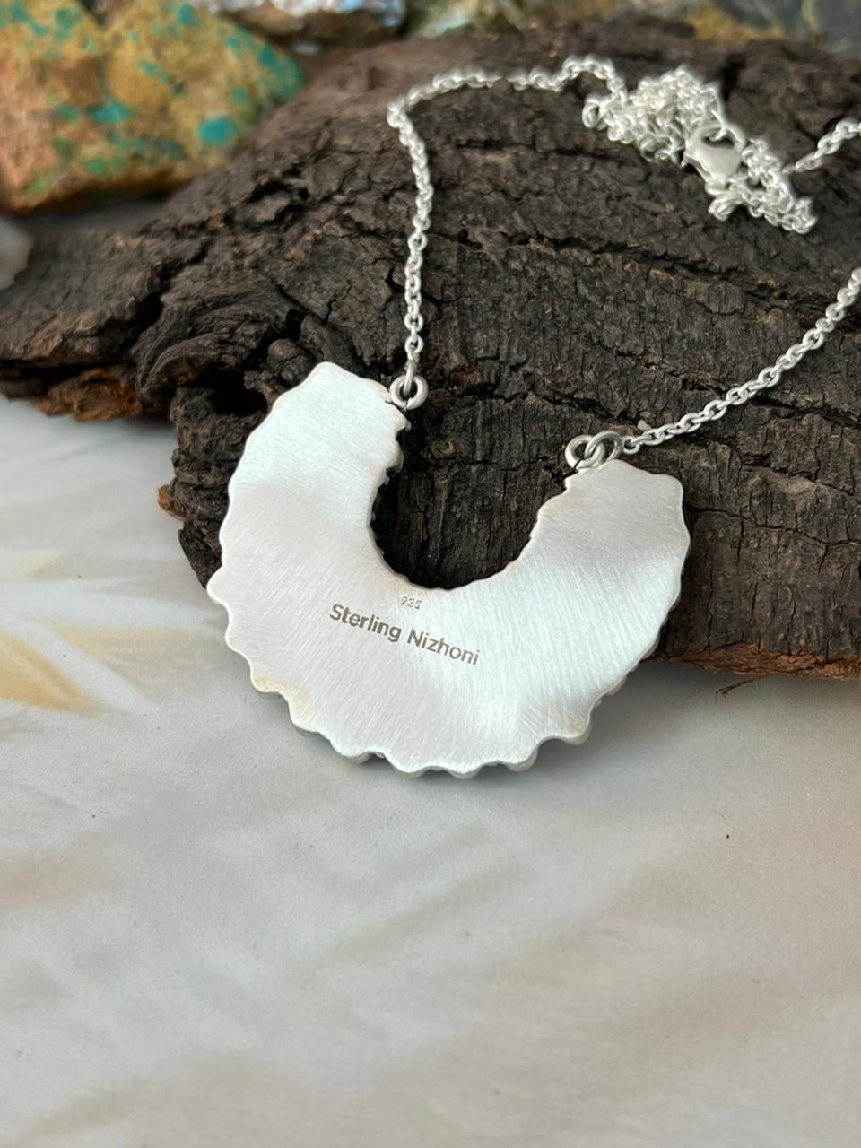 Handmade Sterling Silver Cotton Candy Necklace "Signed Nizhoni"
