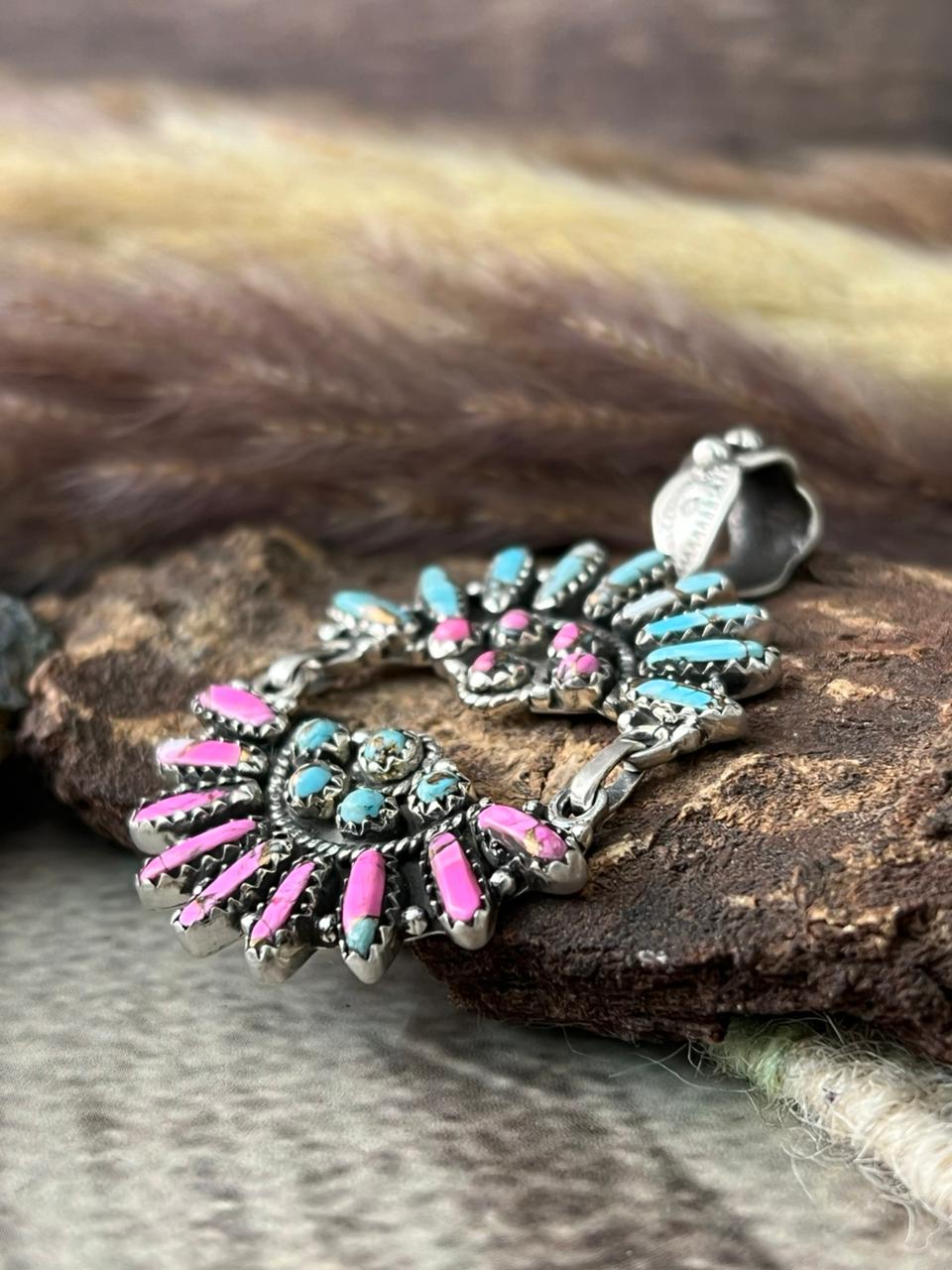 Handmade Sterling Silver Cotton Candy Pendant "Signed Nizhoni"