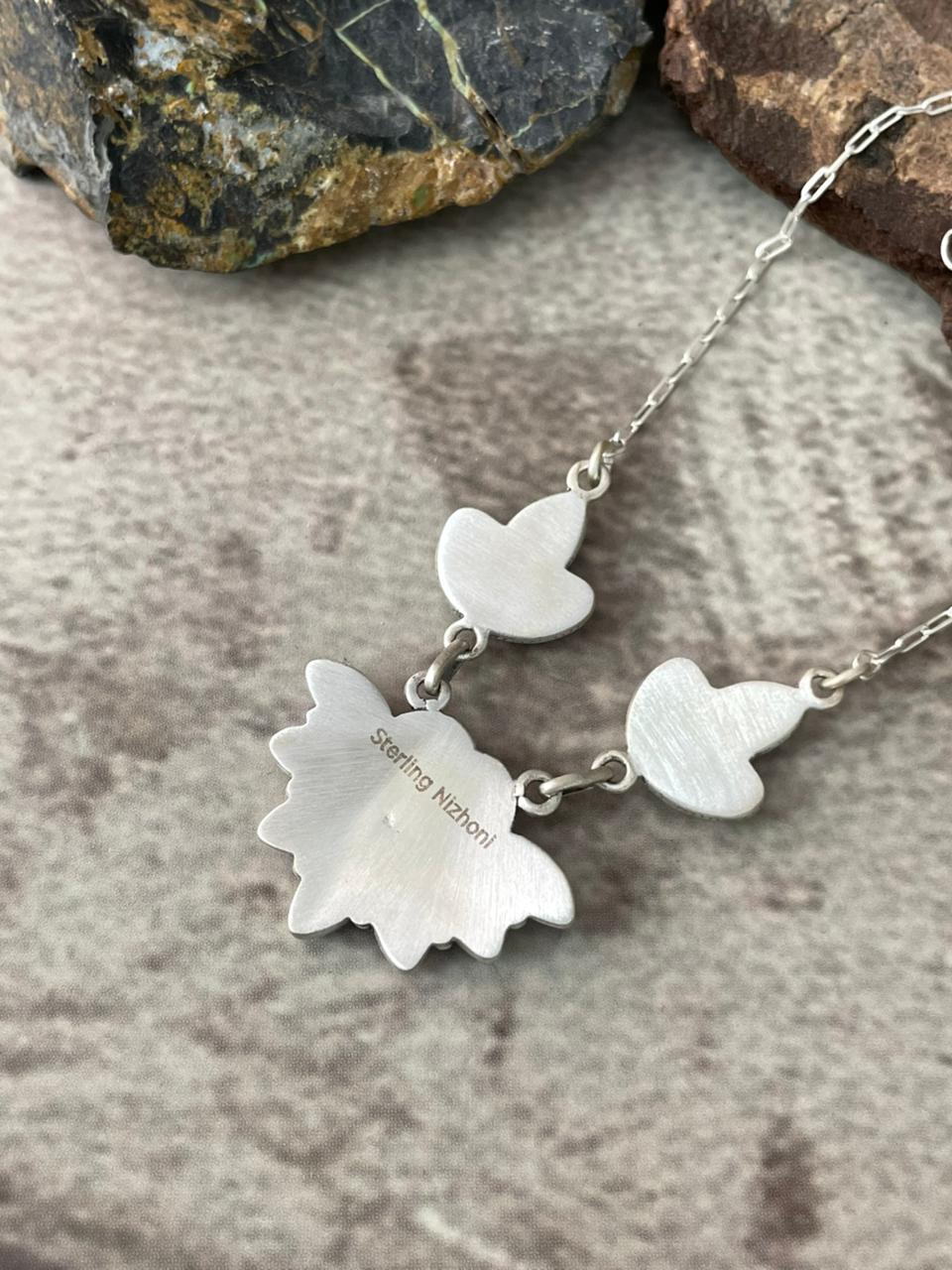 Handmade Sterling Silver Cotton Candy Necklace "Signed Nizhoni"