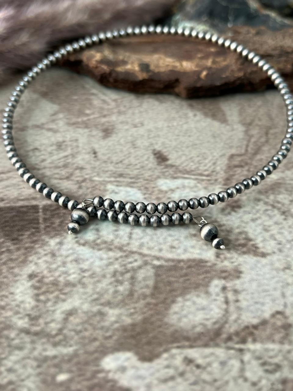 Handmade Sterling Silver Beaded Necklace