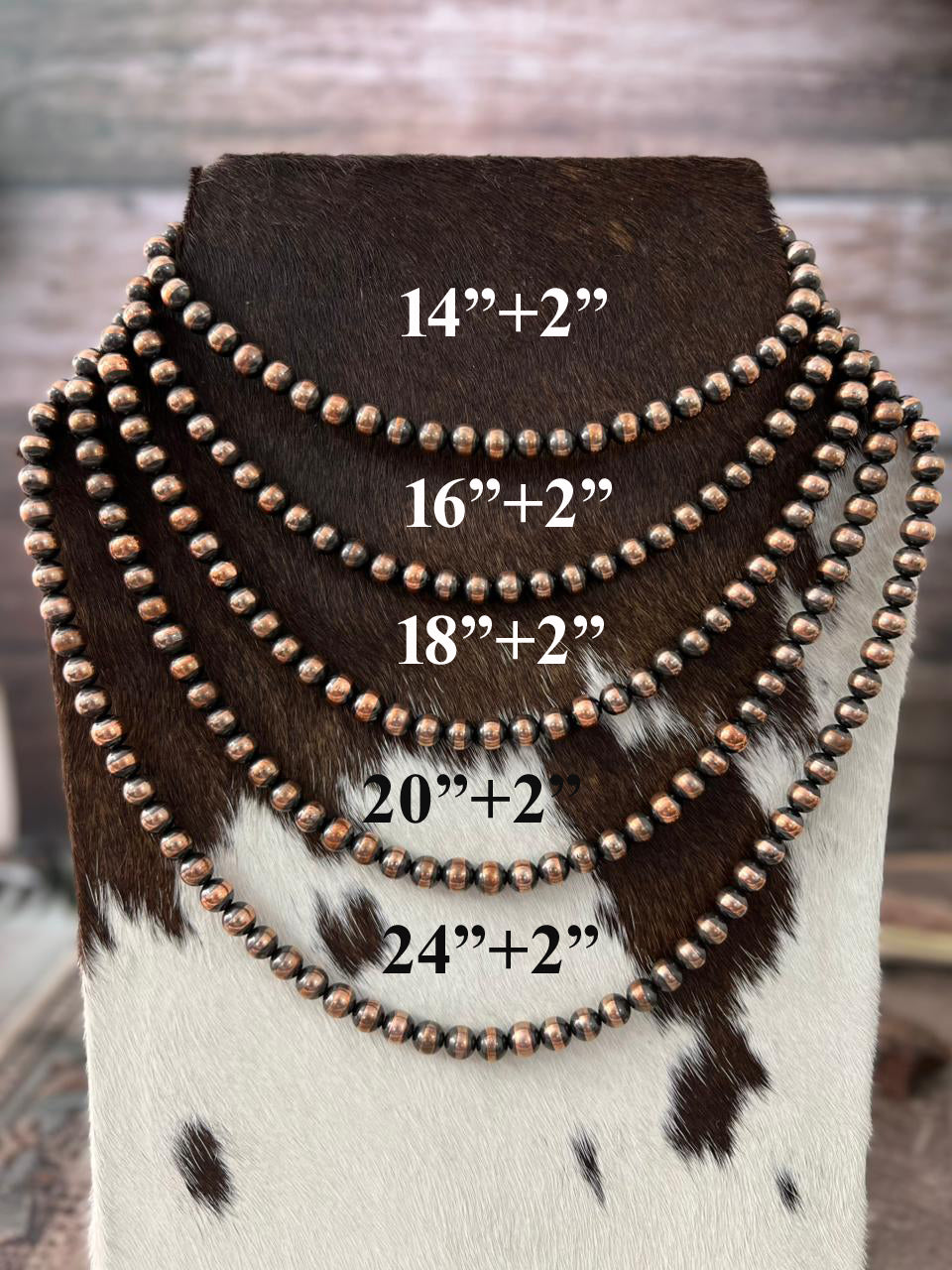 Handmade Copper Beaded 8MM Necklace