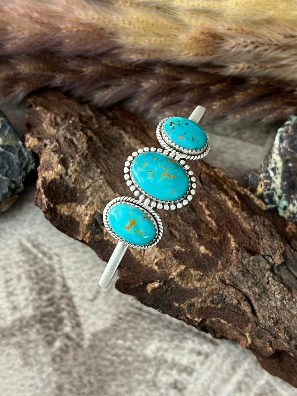Handmade Sterling Silver Santa Maria Cuff Bracelet "Signed Nizhoni"