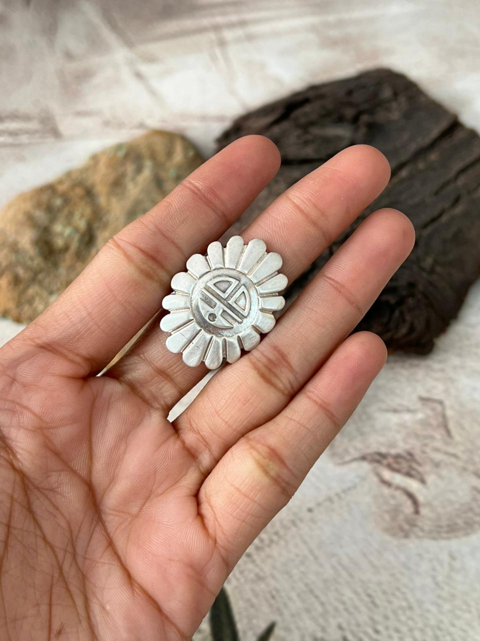 Handmade Sterling Silver Adjustable Ring "Signed Nizhoni"
