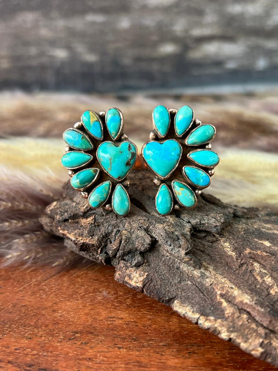 Handmade Copper Collection: Kingman Turquoise Adjustable Ring