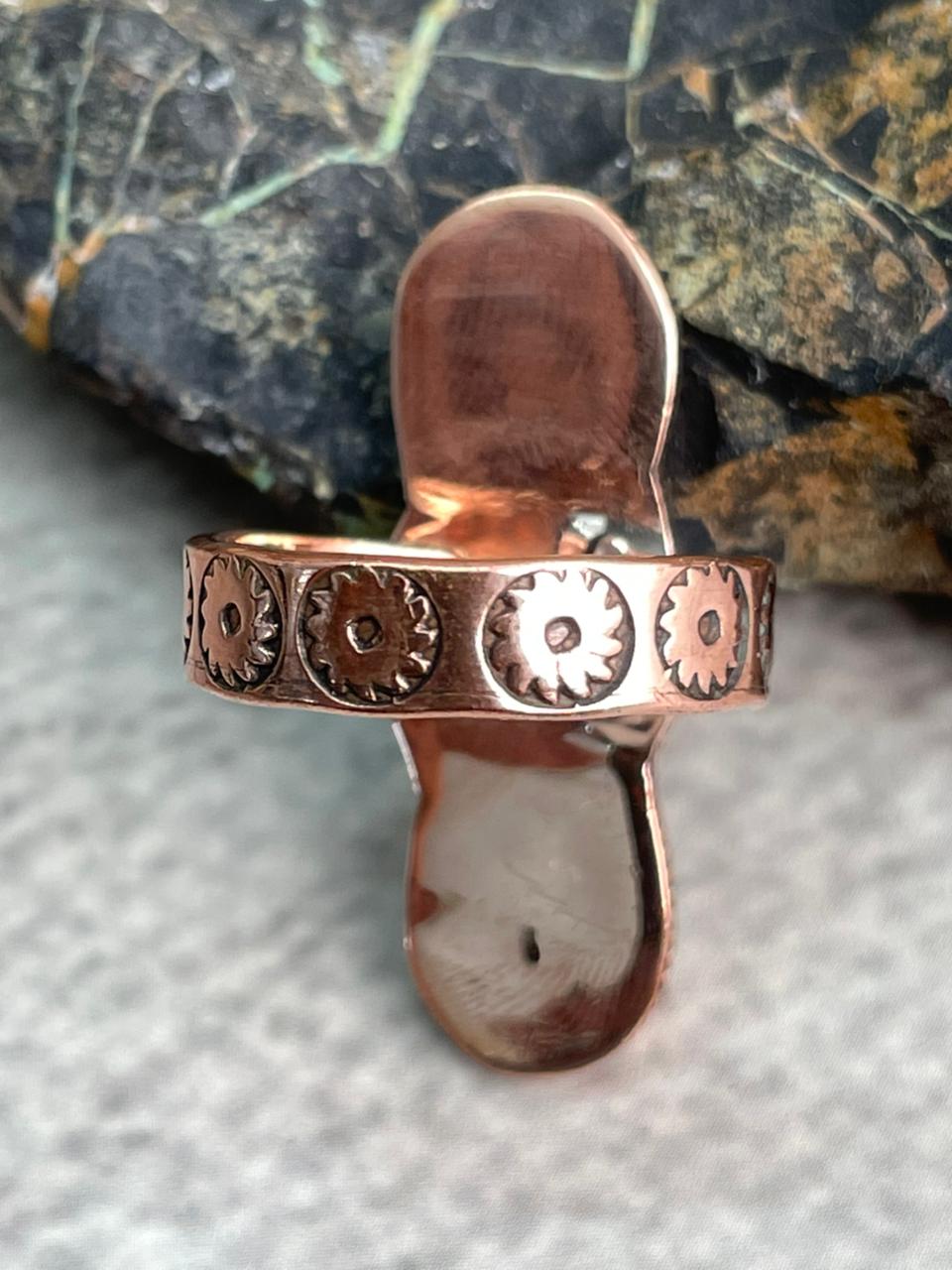 Handmade Copper Sierra Bella Turquoise Adjustable Ring