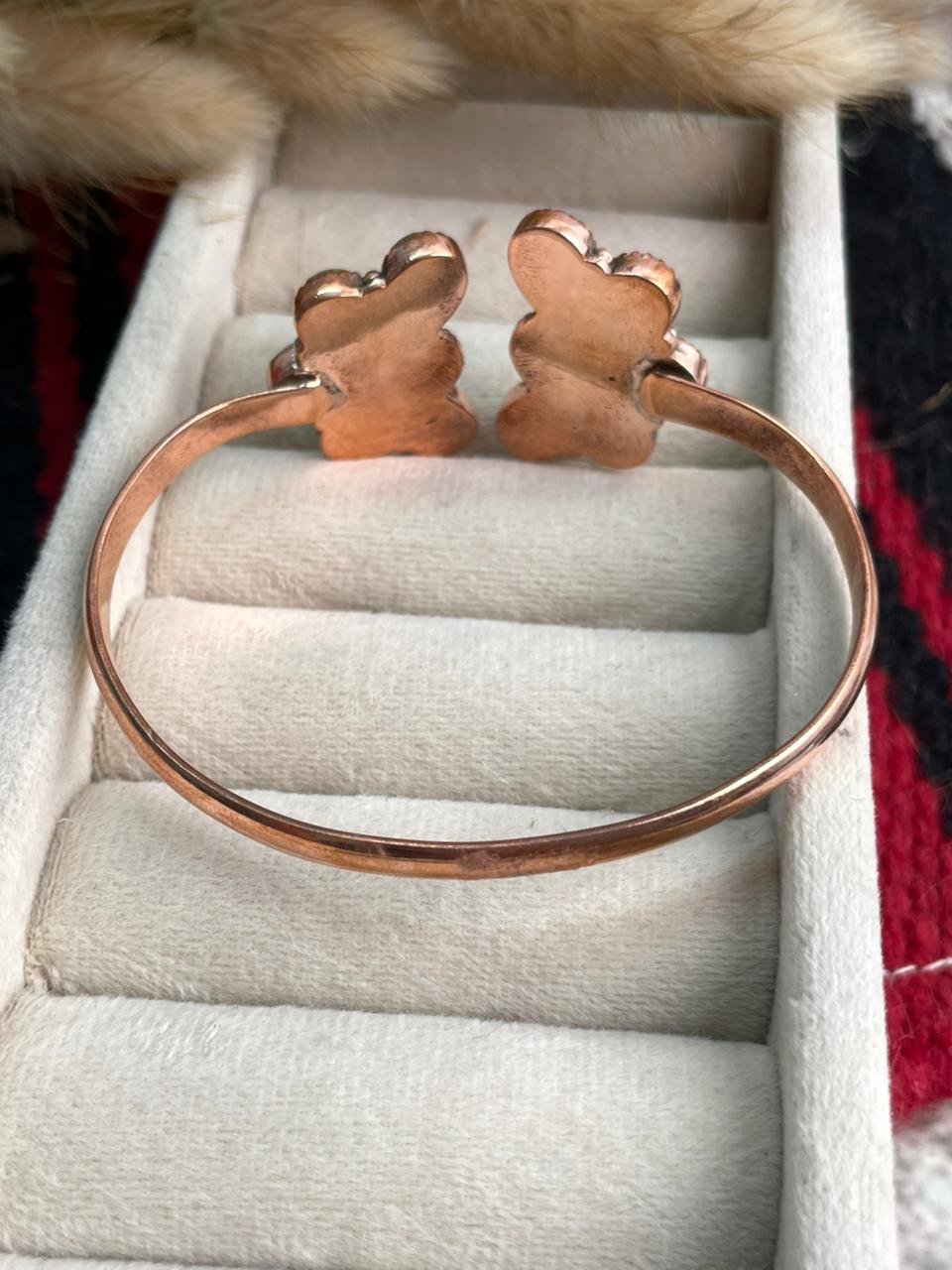 Handmade Copper Collection: Kingman Turquoise Cuff Bracelet