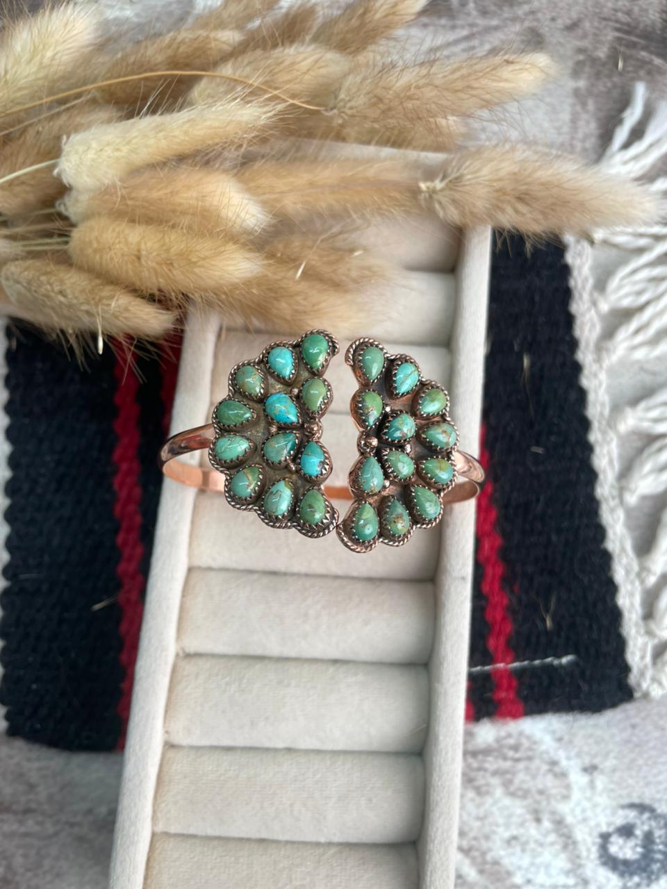 Handmade Copper Collection: Kingman Turquoise Cuff Bracelet