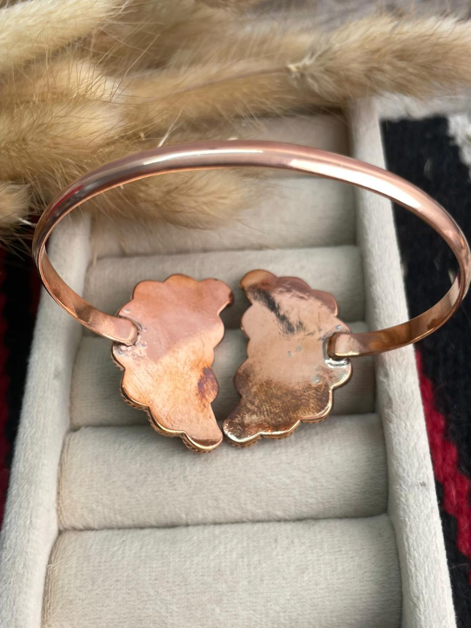 Handmade Copper Collection: Kingman Turquoise Cuff Bracelet