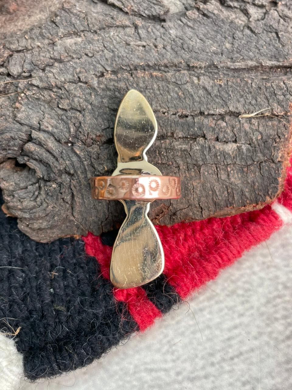 Handmade Copper Collection: Number 8 Turquoise Adjustable Ring