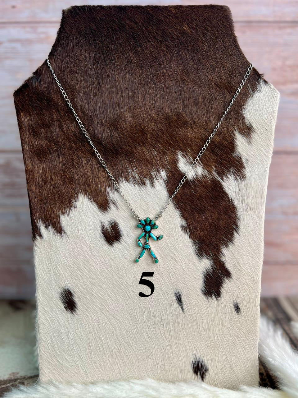Handmade Sterling Silver Kingman Turquoise Necklace "Signed Nizhoni"