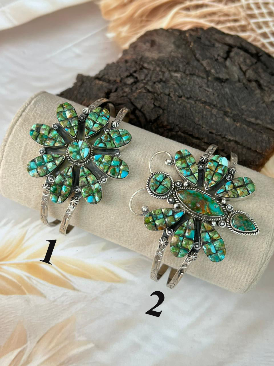 Handmade Sterling Silver Sonoran Cobble Collection: Sonoran Mountain Turquoise Cuff Bracelet "Signed Nizhoni"