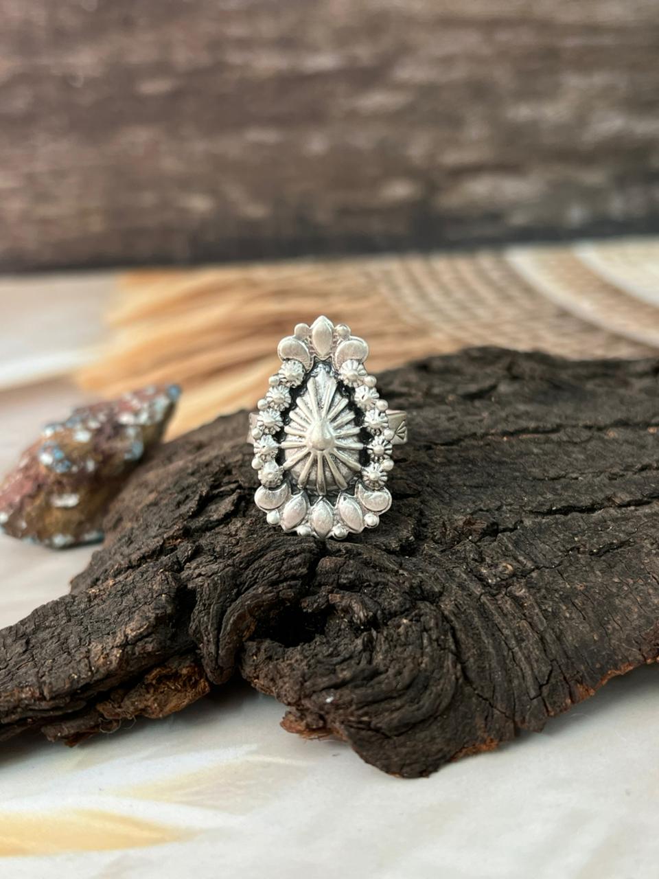 Handmade Sterling Silver Adjustable Ring "Signed Nizhoni"