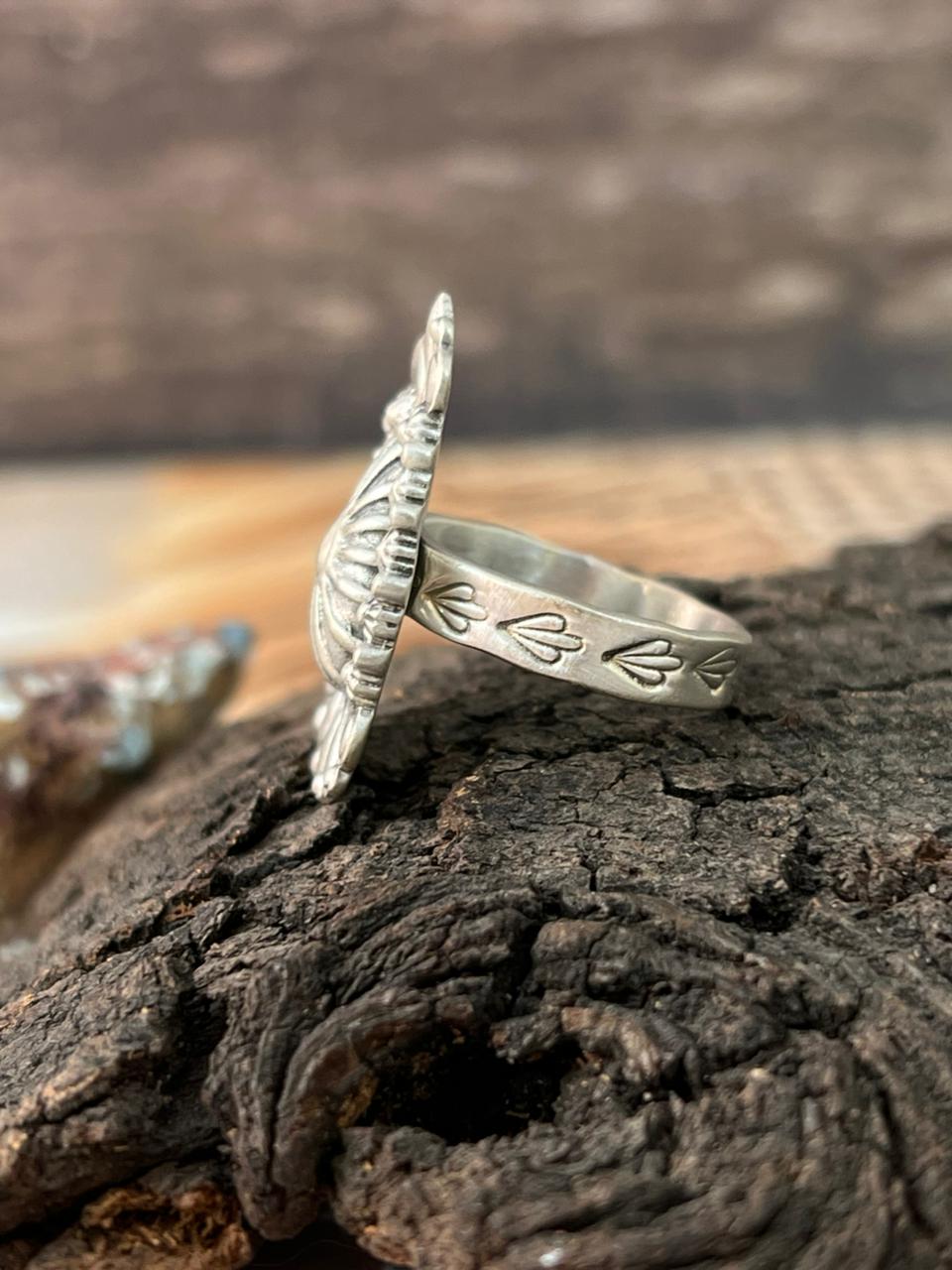 Handmade Sterling Silver Adjustable Ring "Signed Nizhoni"