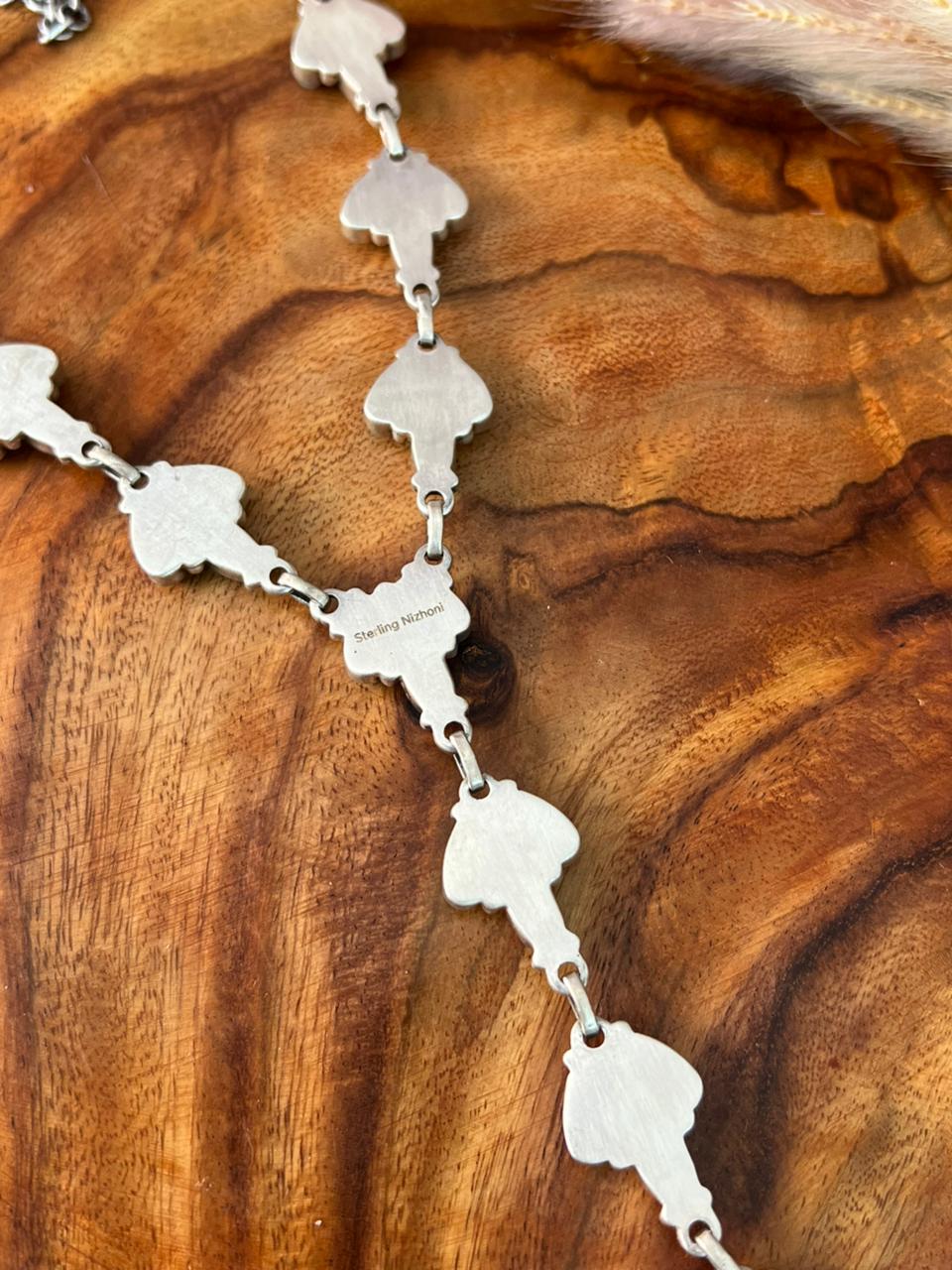 Handmade Sterling Silver Cotton Candy Drop Necklace "Signed Nizhoni"
